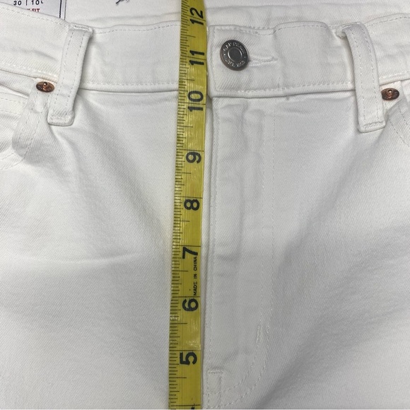 GAP White Kick Fit High Rise Jeans Raw Hem W 30/10L CASUAL SUMMER BEACH - Picture 9 of 11
